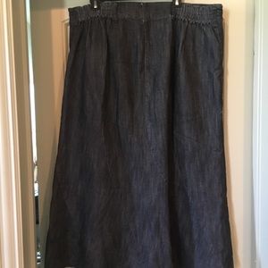 Liz & Me Long black denim skirt
